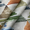 Watercolor Geo | Home Decor Fabric | Green / Blue / Orange / Brown | Vilber UITI 2819 | Medium Weight | 100% Cotton | 54" Wide | By the Yard