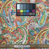 Kyra in Multi | Home Decor Fabric | Paisley Watercolor Orange / Blue / Green | Vilber | Medium Weight | 100% Cotton | 54" Wide | By the Yard