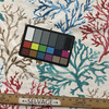 Coral in Multi  | Blue, Teal, Red, Brown Coral  Printed Duck Home Decor Fabric | Drapery |  100% Cotton |  54" Wide | Sold BTY