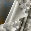 Clio in Smoke Grey  |  Shades of Gray Wavy Geometric Printed Duck Home Decor Fabric | Vilber | Drapery |  100% Cotton |  54" Wide | Sold BTY