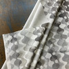 Clio in Smoke Grey  |  Shades of Gray Wavy Geometric Printed Duck Home Decor Fabric | Vilber | Drapery |  100% Cotton |  54" Wide | Sold BTY