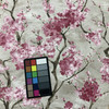 Cherry Blossoms in Pink / Taupe / Grey | Home Decor Fabric | Medium Weight | 54" Wide | By the Yard