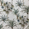 Barbados in Green / Blue / Off White | Home Decor Fabric | Palm Trees | Vilber | Medium Weight | 100% Cotton | 54" Wide | By the Yard