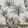 Barbados in Green / Blue / Off White | Home Decor Fabric | Palm Trees | Vilber | Medium Weight | 100% Cotton | 54" Wide | By the Yard
