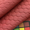 Honeycomb in Poppy | Pre Quilted Upholstery Fabric | Hexagons in Solid Red | Heavyweight | 54" Wide | By the Yard