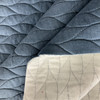 Pre Quilted Geometric in Denim Blue | Upholstery Fabric | | Heavyweight | 100% Polyester | 54" Wide | By the Yard