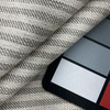 Lucera in Pewter | Upholstery / Slipcover Fabric | Stripes in Off White / Grey | Medium Weight | 54" Wide | By the Yard