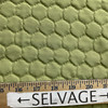 Honeycomb in Avocado | Pre Quilted Upholstery Fabric | Hexagons in Solid Green | Heavyweight | 54" Wide | By the Yard