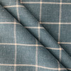 Seaview in Baltic Blue | Upholstery Fabric | Windowpane Plaid in Turquoise / Cream  | Medium Weight | 70% Polyester, 30% Cotton  | Richloom | 54" Wide | BTY
