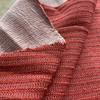 Pismo in Fiesta Red | Outdoor Upholstery Fabric | Braided Stripes | Open weave / Water Friendly | Heavyweight | 100% Olefin | 54" Wide | By the Yard