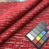 Woodland in Red | Chenille Upholstery Fabric | Distressed Weave Design in Red / White | Heavy Weight | 54" Wide | By the Yard