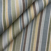 Sandpiper in Ocean | Canvas Upholstery / Slipcover Fabric |  Stripes in Green / Blue / Brown / Yellow | Medium Weight | 54" Wide | By the Yard