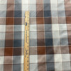 Annike in Nutmeg  |  Plaid Fabric in Rust, Slate, Cream   |  Midweight Home Decor Fabric |  Cotton Blend Twill | Marlatex | 54" Wide | BTY