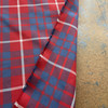 Hamilton in Red | Tartan Plaid Fabric in Red, Slate Blue, White  |  Midweight Home Decor Fabric |  Cotton Blend Twill | Marlatex | 54" Wide | BTY