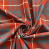 Hamilton in Red | Tartan Plaid Fabric in Red, Slate Blue, White  |  Midweight Home Decor Fabric |  Cotton Blend Twill | Marlatex | 54" Wide | BTY