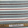 Tatler in Vintage | Home Decor Fabric | Stripes in Red / Blue / Off White | Felt-Backed | Medium Weight | 54" Wide | By the Yard