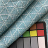Kelsey in Aqua | Upholstery Fabric | Triangle Geometric in Sky Blue / White | Medium to Heavy | 54 " Wide  | Sold BTY