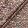 Portico in Coral | Jacquard Upholstery Fabric | Damask in Orange / Tan | Heavy Weight | 54" Wide | By the Yard