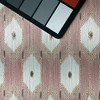 Chantelle in Blush | Velvet Upholstery Fabric | Ikat Design in Pink / White | Heavyweight | 54" Wide | By the Yard