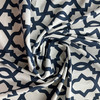 Sheffield in Navy | Home Decor Fabric | Lattice in Navy Blue / White | Premier Prints | Medium Weight | 54" Wide | By the Yard