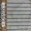 Patton Stripe in Carbon | Upholstery Canvas / Slipcover Fabric | Stripes in Grey / Off White | Medium Weight | 54" Wide | By the Yard