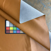 Caramel Brown Faux Leather | Vinyl Upholstery Fabric | Light Grain | Workable | 54" Wide | By the Yard