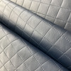 Quilted Diamonds in Navy Blue | Faux Leather Vinyl Upholstery Fabric | Matte | Workable | 54" Wide | By the Yard