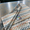 Crescent Geo in Multi | Jacquard Upholstery Fabric | Orange / Blue / Grey | Heavy Weight | 54" Wide | By the Yard