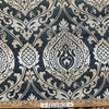 Solano in Mica | Charcoal Grey Tan Classic Woven Damask Upholstery Fabric | Heavyweight Chenille | Home Decor | 54" Wide | Sold BTY