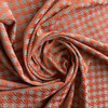 Deerstalker in Cinnabar | Upholstery Fabric | Orange Tan Houndstooth Chenille | Heavyweight | 54" Wide | Sold BTY