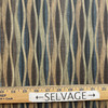 Lava In Stratum  | Upholstery Vinyl Fabric | Geometric Design in Brown / Blue | High Performance  by Stinson | Knit back | Heavyweight | 54 Inch WIde | Sold BTY