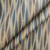 Lava In Stratum  | Upholstery Vinyl Fabric | Geometric Design in Brown / Blue | High Performance  by Stinson | Knit back | Heavyweight | 54 Inch WIde | Sold BTY