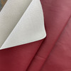 Dynamic Foam in Red  | Cool Dark Red Matte Faux Leather Upholstery Vinyl Fabric | Midweight | Indoor Furniture |  Thin Foam Lined| Knit Backed  | 54" Wide | Sold BTY