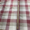 Giorgio in Cherry | Drapery / Home Decor Fabric | Pink / Linen / Off White Buffalo Plaid | Light-Medium Weight | 54" Wide | By the Yard