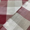 Giorgio in Cherry | Drapery / Home Decor Fabric | Pink / Linen / Off White Buffalo Plaid | Light-Medium Weight | 54" Wide | By the Yard