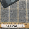 Editor in Charcoal | Marled Grey, Tan and White  Windowpane Plaid Decor Fabric | Upholstery | Medium weight | 54 Wide | Sold BTY