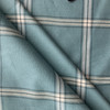 Windowpane in Robins Egg  |  Plaid Fabric in Aqua, Grey and Cream  | Midweight Home Decor Fabric | Cotton Blend Twill | Marlatex | 54" Wide | BTY