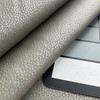 Dallas in Stucco  | Gray Matte Pebble Texture  Faux Leather Upholstery Vinyl Fabric | Heavyweight | Indoor Furniture | Flannel Backed  | 54" Wide | Sold BTY