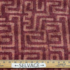 Kuba in Zinnia | Jacquard Upholstery Fabric | Maze Design in Red / Orange | Heavy Weight | 100% Polyester | 54" Wide | By the Yard