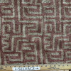 Kuba in Russet | Jacquard Upholstery Fabric | Maze Design in Brick Red / Brown | Heavy Weight | 100% Polyester | 54" Wide | By the Yard