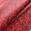 Paisley Faux Suede in Red / Black | Upholstery Fabric | Heavyweight | 54" Wide | By the Yard