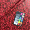 Paisley Faux Suede in Red / Black | Upholstery Fabric | Heavyweight | 54" Wide | By the Yard