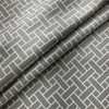Skycap in Taupe | Upholstery Fabric | Printed Geometric Design in Taupe / White | Felt-Backed | Heavyweight | 54" Wide | By the Yard