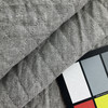 Baron in Steel |  Medium Grey  Pre Quilted Diamond Woven Upholstery Fabric | 55% Linen, 45% Cotton | Medium Weight | 54" Wide | Sold BTY