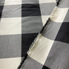 Tatanka in Black | Drapery / Slipcover Fabric | Black / Off White Buffalo Plaid | Medium Weight | 54" Wide | By the Yard