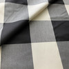 Tatanka in Black | Drapery / Slipcover Fabric | Black / Off White Buffalo Plaid | Medium Weight | 54" Wide | By the Yard