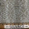 Adar in Latte | Jacquard Upholstery Fabric | Beige / White | Heavy Weight | 100% Polyester | 54" Wide | By the Yard