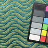 Cher in Jadeite | Pre Quilted Upholstery Fabric | Wavy Design in Green / Blue | 80% Poly / 20% Cotton | Heavyweight | 54" Wide | BTY