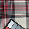 Callaway in Pepper | Tartan Plaid Fabric in Cream, Black, Red  |  Midweight Home Decor Fabric |  Cotton Blend Twill | Marlatex | 54" Wide | BTY