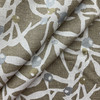 Zen Spirit in Chalk | Home Decor Fabric | Abstract Leafy Vines in Natural / White / Silver / Gold | P/K Lifestyles | Medium Weight | 54" Wide | By the Yard